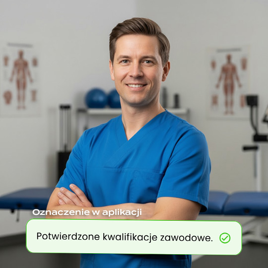 Physiotherapist in the clinic